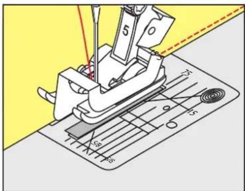 BERNINA 590 - Piquer serré des bords - 1