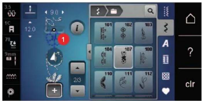 BERNINA 590 - Effacer un motif de point unique - 1