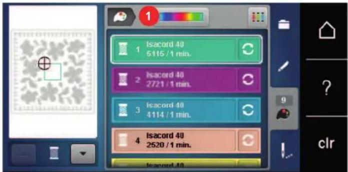 BERNINA 590 - Modifier les couleurs avec la roue chromatique - 2