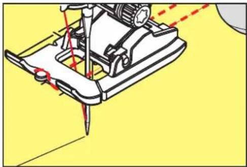 BERNINA 590 - Utiliser la ganse avec le pied pour boutonnière n° 3C (accessoire en option) - 2