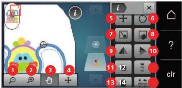BERNINA 590 - Aperçu de la modification du motif de broderie - 2