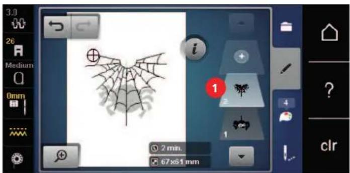 BERNINA 590 - Suppression d'un motif de point unique - 1