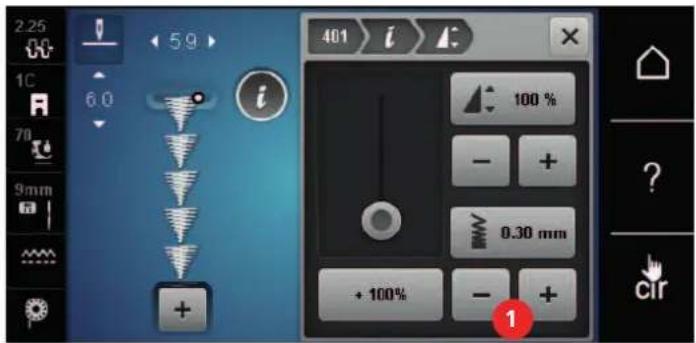 BERNINA 590 - Modifier la densité des points - 3