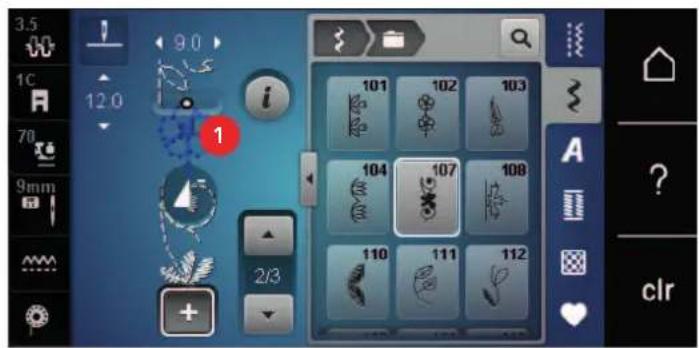 BERNINA 590 - Insertion d'un motif de point unique - 1