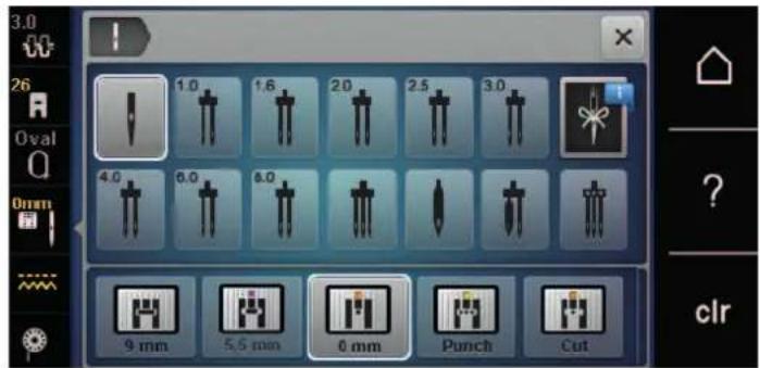 BERNINA 590 - Sélectionner l'aiguille à broder dans l'interface utilisateur - 2