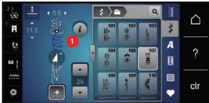 BERNINA 475 QE - Effacer un motif de point unique - 1