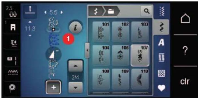 BERNINA 475 QE - Insertion d'un motif de point unique - 1