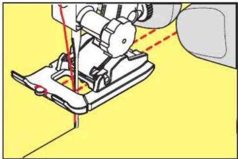 BERNINA 475 QE - Utilisation d'une armature en fil avec le pied pour boutonnière n° 3 - 2