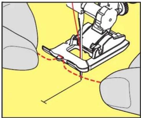BERNINA 475 QE - Utilisation d'une armature en fil avec le pied pour boutonnière n° 3 - 1