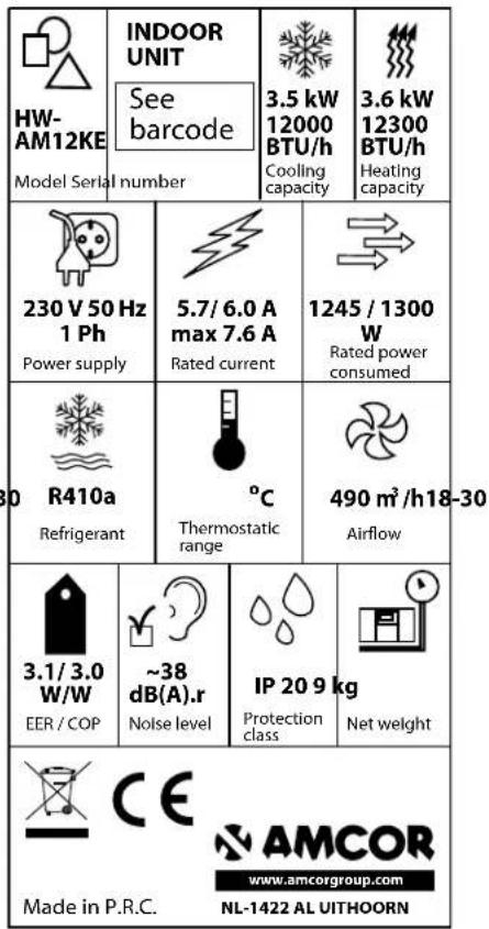 Amcor HW AM12KE - Peu économe - 2