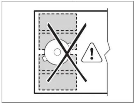 AEG IPE84571IB - Incorrect cookware position: - 1