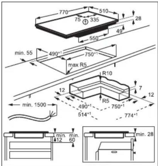 AEG IPE84571IB - Montering - 2