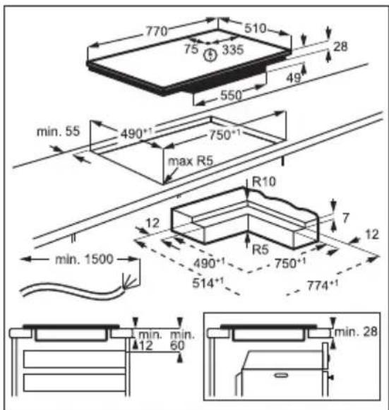 AEG IPE84571IB - Montering - 2