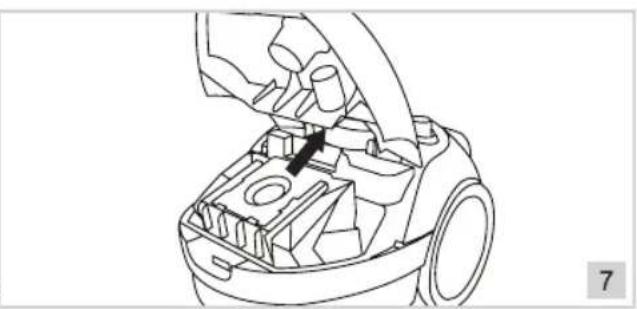 BESTRON Amigo ABG100AMY - CLEANING AND MAINTENANCE - Changing the dust bag - 1