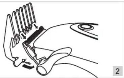 BESTRON DSA991 - WERKING - Plaatsen van een opzetkam - 1