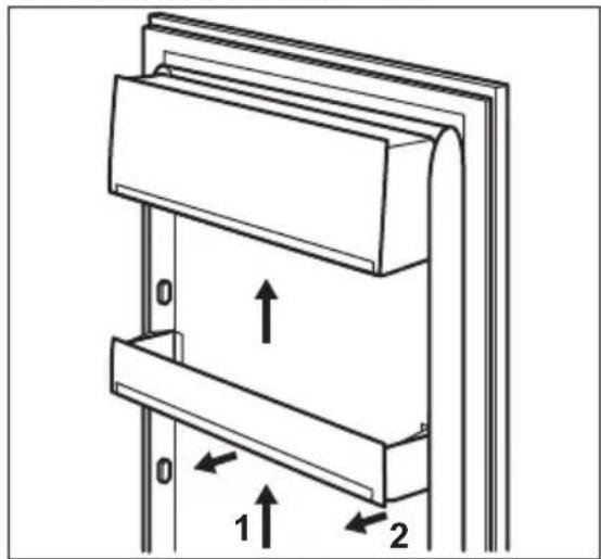 ARTHUR MARTIN AMN3210 - Positioning the door shelves - 1