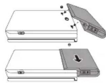 PHILIPS PET710 - Branchement du boîtier de piles et mise en charge - 1