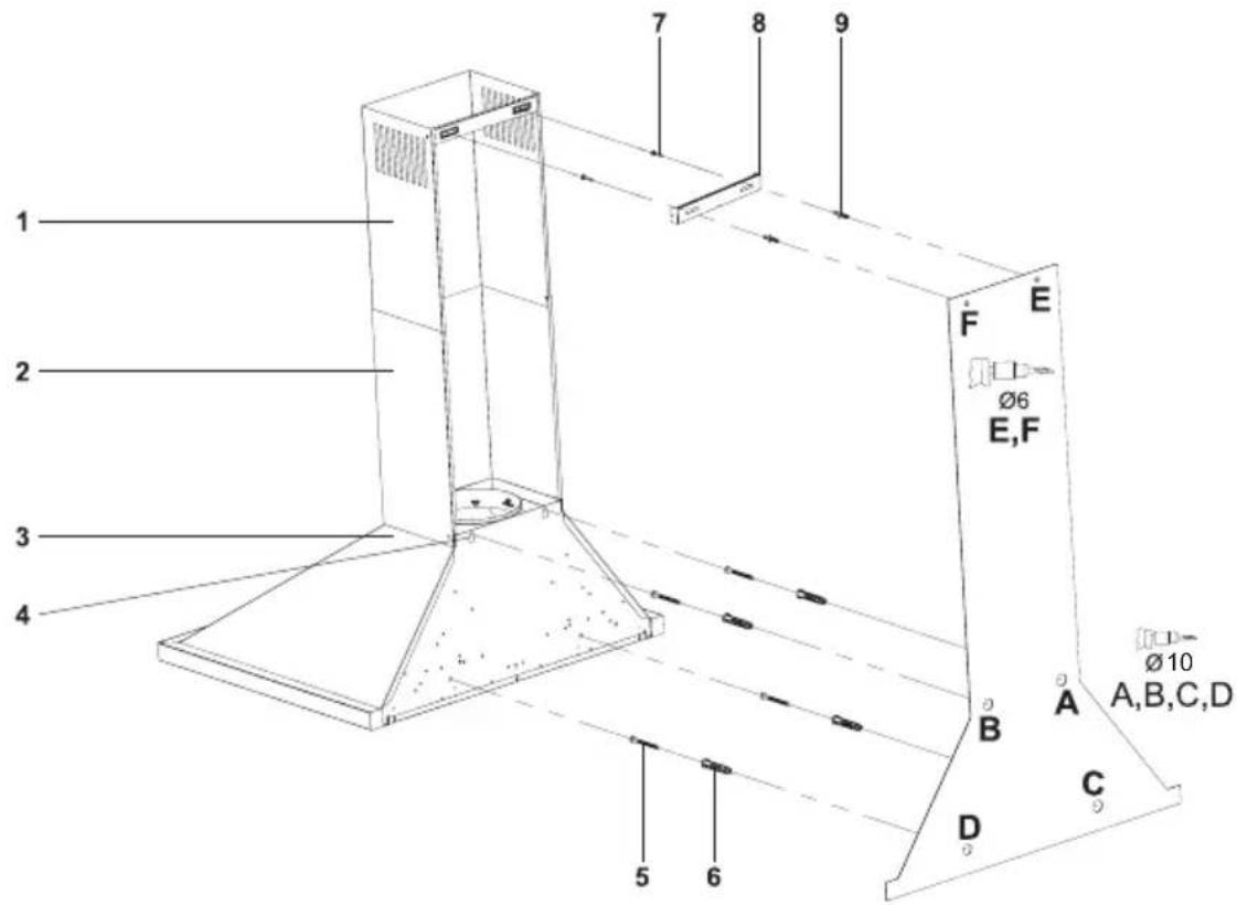 LEISURE H 112 X - Installationschema en onderdelen - 1