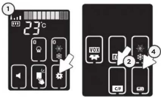 ANGELCARE AC720 - TO CHANGE THE MEASUREMENT UNIT: - 1