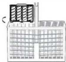 SAMSUNG DW80R5061UG - USO DEL ESTANTE PARA CUBIERTOS - 1
