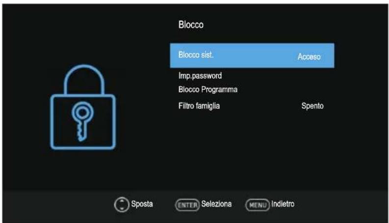 Blue BL40G6FHDT2 - Menu BLOCCO - 1