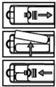 Blue BL40G6FHDT2 - Installing Batteries in the Remote Control - 1