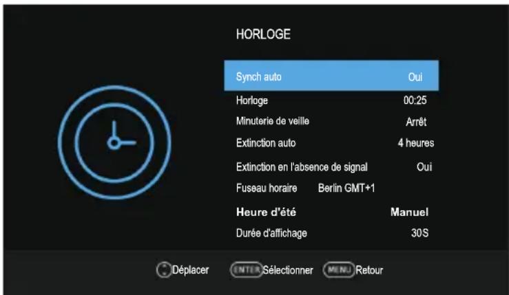 Blue BL40G6FHDT2 - Menu de Réglage de l'heure - 1