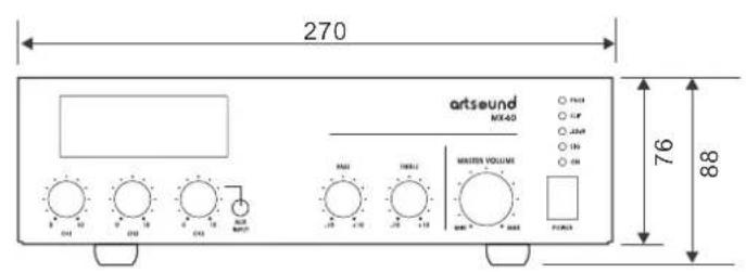 Artsound MX60M - Dimensions - 1