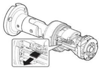 Hanwha QNO6012R - Retrait d'une carte mémoire micro SD - 3