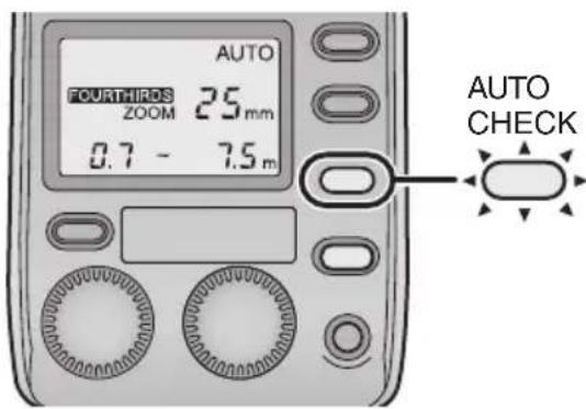 PANASONIC Lumix DMWFL500E - Compruebe que la lámpara [AUTO CHECK] esté destellando. - 1