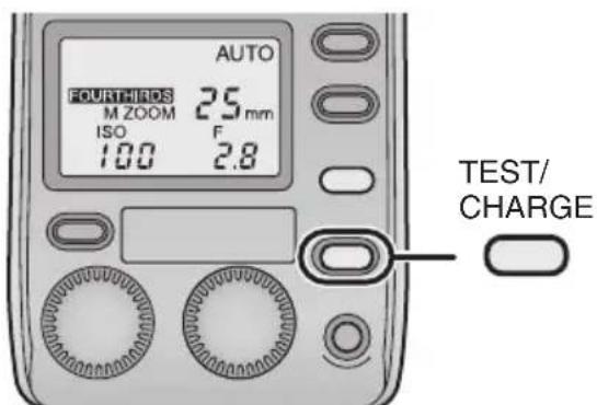 PANASONIC Lumix DMWFL500E - Compruebe que se encienda el botón [TEST/CHARGE]. - 1