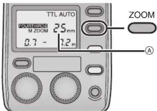 PANASONIC Lumix DMWFL500E - Pulse el botón [ZOOM] y seleccione el ángulo de alumbrado. - 1