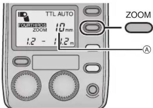 PANASONIC Lumix DMWFL500E - Push the [ZOOM] button, and select the lighting angle. - 1