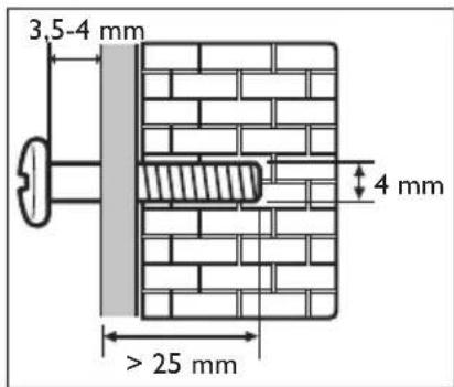 PHILIPS HTL3310 - Longueur et diamètre de vis - 1