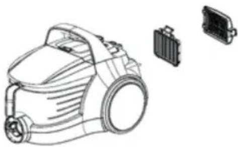 BEKO VCO32801AR - HEPA filter and outlet filter - 1