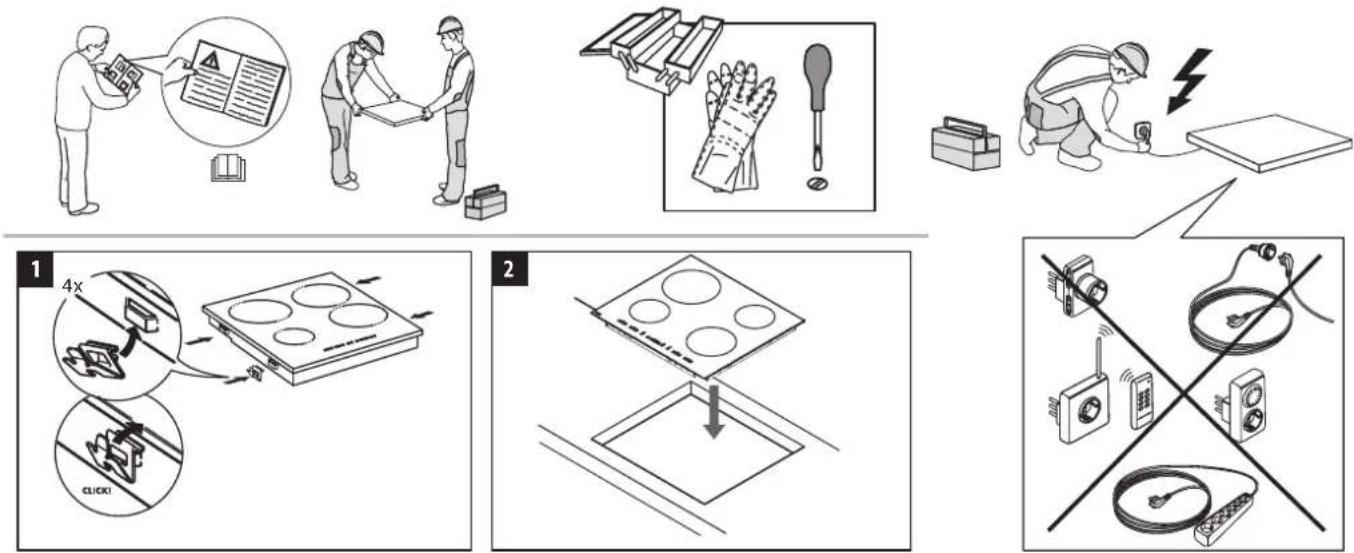 BAUKNECHT CTAR 86421 IN - PLACING THE HOB - 1