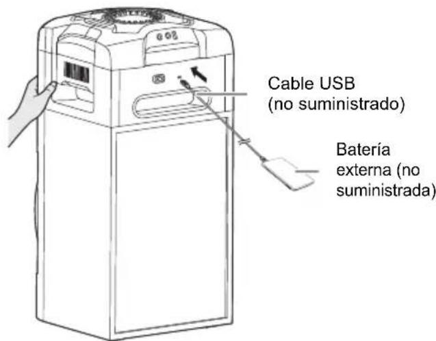 PANASONIC SCTMAX9 - Utilización de una bateria externa - 1