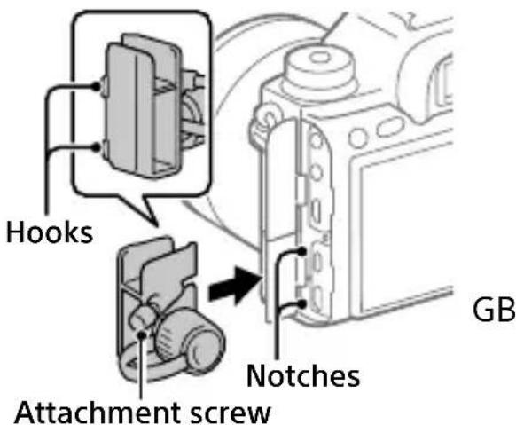 SONY Alpha A9 II - To attach the cable protector - 1