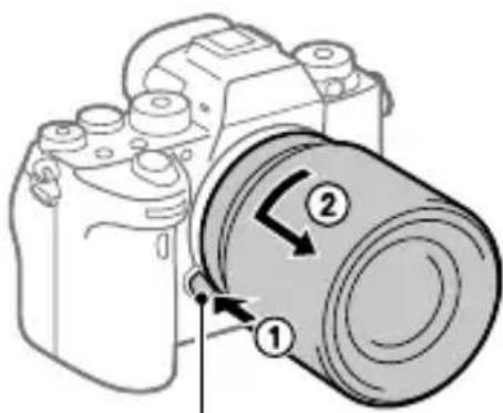 SONY Alpha A9 II - Pour retirer l'objectif - 1