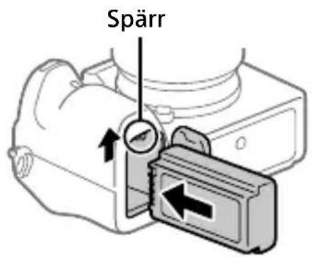 SONY Alpha A9 II - Steg 2: Isätting av batteripaketet i kameran - 2