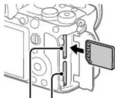 SONY Alpha A9 II - Aseta SD-kortti paikkaan 1. - 1