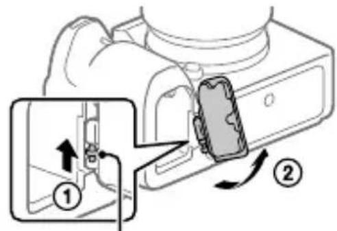 SONY Alpha A9 II - Para retirar la cubierta de la bateria - 1