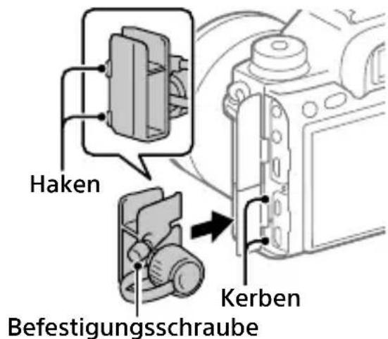 SONY Alpha A9 II - So bringen Sie den Kabelschutz an - 1