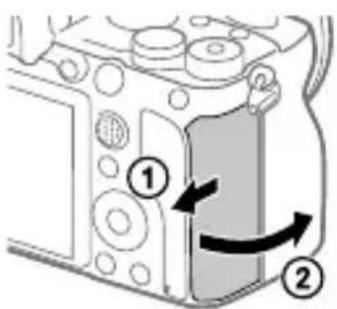 SONY Alpha A9 II - Abn hukommelseskortdækslet. - 1