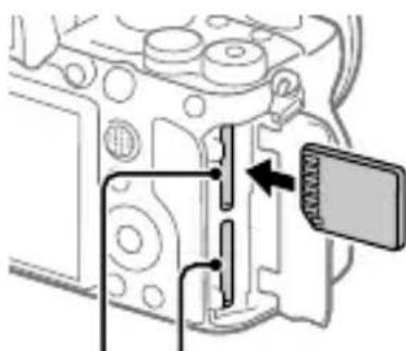 SONY Alpha A9 II - Inserire la scheda SD nello slot 1. - 1
