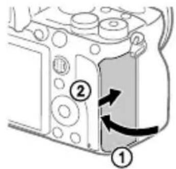SONY Alpha A9 II - Insérez la carte SD dans la fente 1. - 1