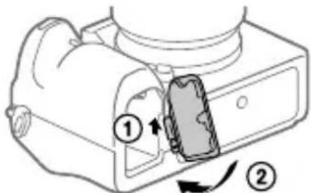 SONY Alpha A9 II - Per montare il coperchio della batteria - 1