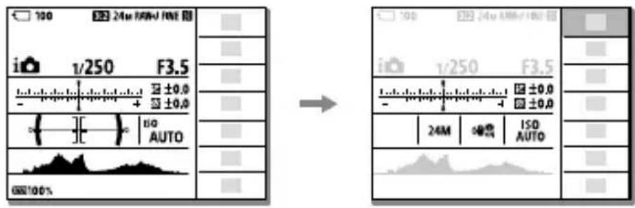 SONY Alpha A9 II - Press the Fn button to switch to the Quick Navi screen. - 1