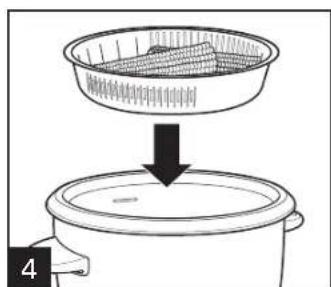 HAMILTON BEACH 37517 - Cómo Cocer Alimentos al Vapor con Arroz - 4