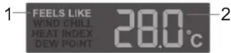 ALECTO WS4900 - Gevoelstemperatuur en dauwtemperatuur: - 1